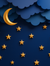 Moon & Stars Night Sky Wallpaper Mural