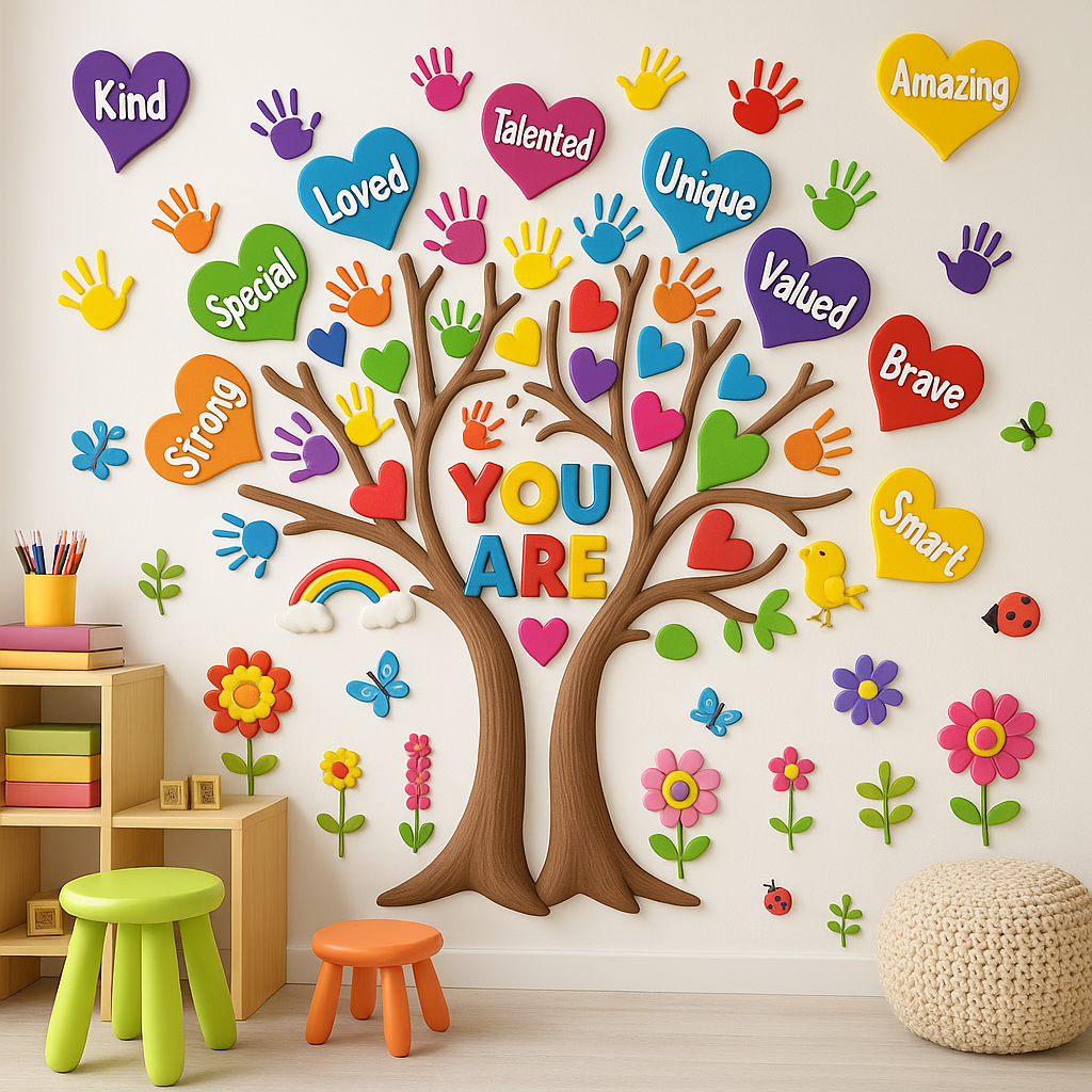Children’s Motivational Tree Wallpaper Mural