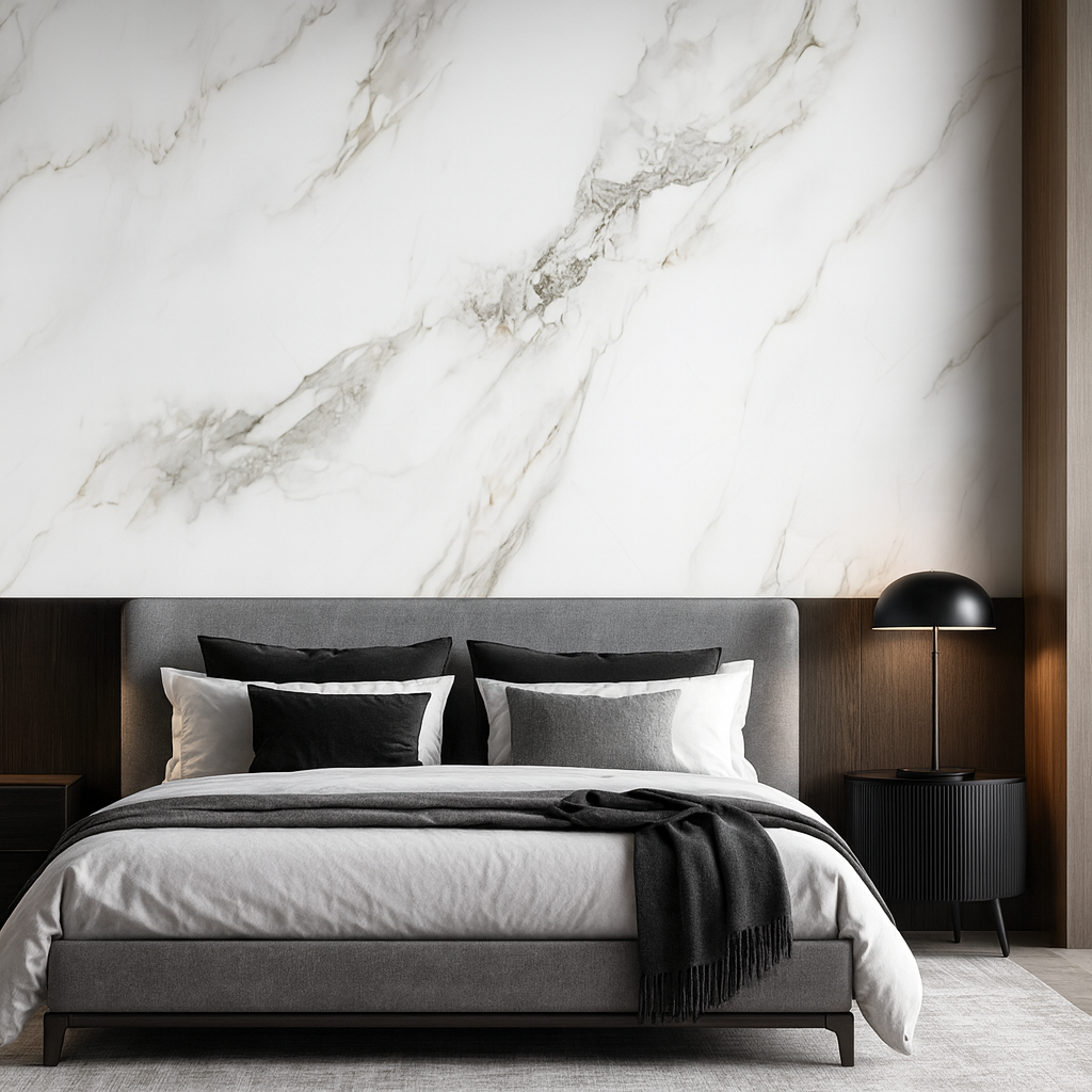 Calacatta-Style Marble Wallpaper Mural