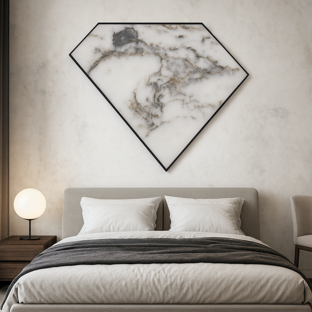 Diamond-Cut Marble Wallpaper Mural