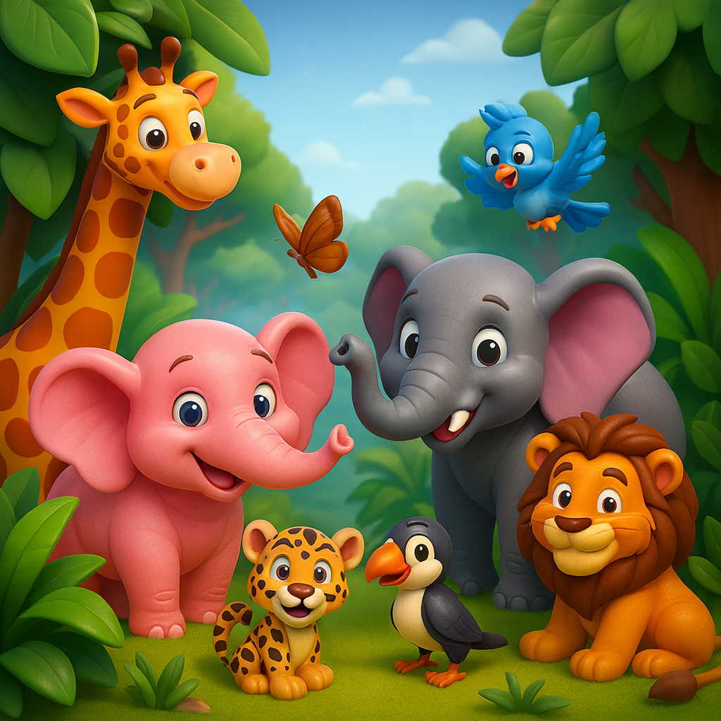 Jungle Animals Kids Wallpaper Mural