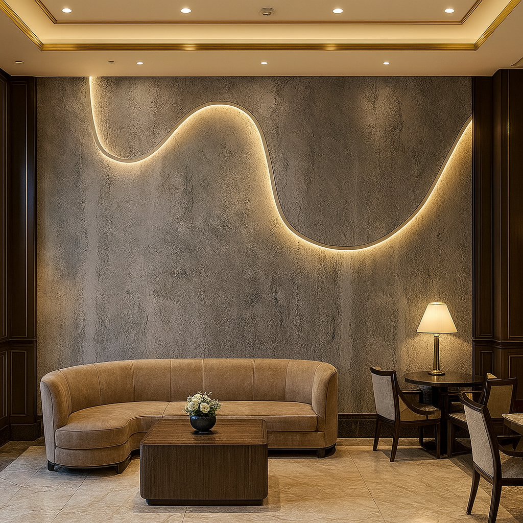 Luminous Wave Luxe Wallpaper Mural